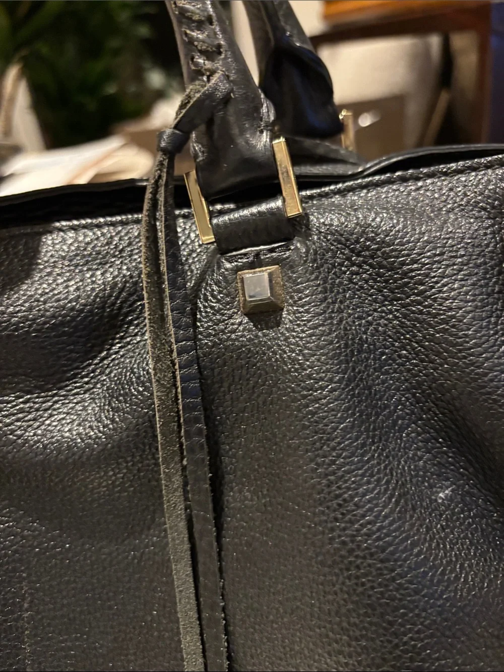 Rebecca Minkoff Classic Black Leather Tote Handbag - Women's Shoulder Bag